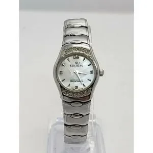 Croton Women\'s Watch 22mm White MOP Dial Croton Ladies Silvertone Round Mother of Pearl Dial Watch  main image 4